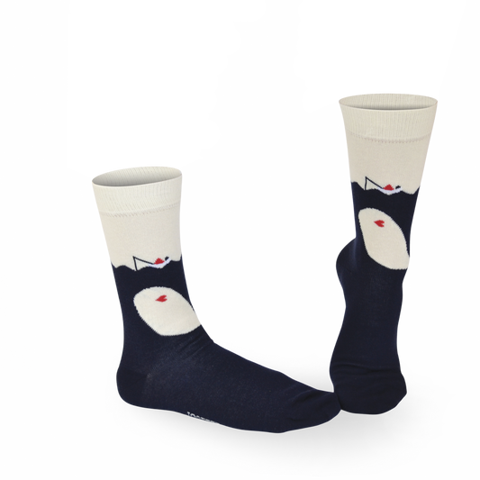 Chaussettes fantaisie CETACE D’AMOUR Coton bio 1
