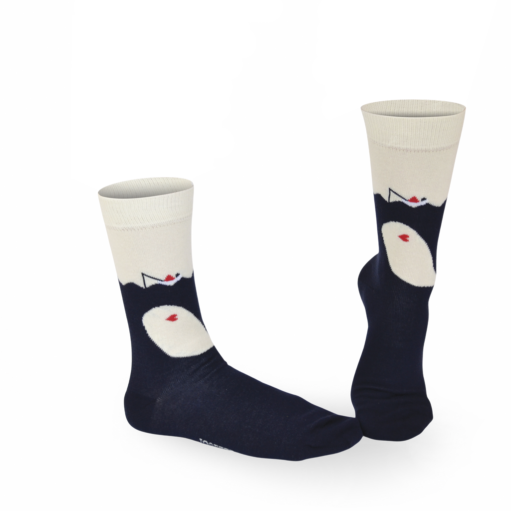 Chaussettes fantaisie CETACE D’AMOUR Coton bio 1