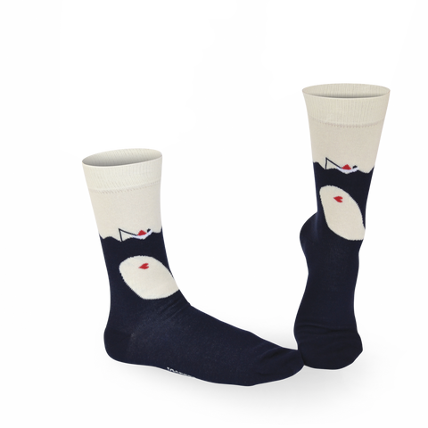 Chaussettes fantaisie CETACE D’AMOUR Coton bio 1