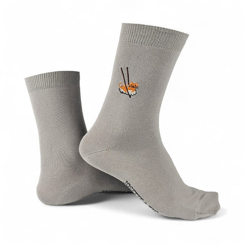 Chaussettes fantaisie CHASHIMI SAUMON Coton bio 1