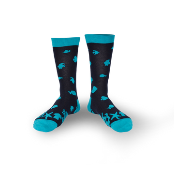 Chaussettes fantaisie CHASSE CROISE DU MOIS D’AOÛT Coton bio 1