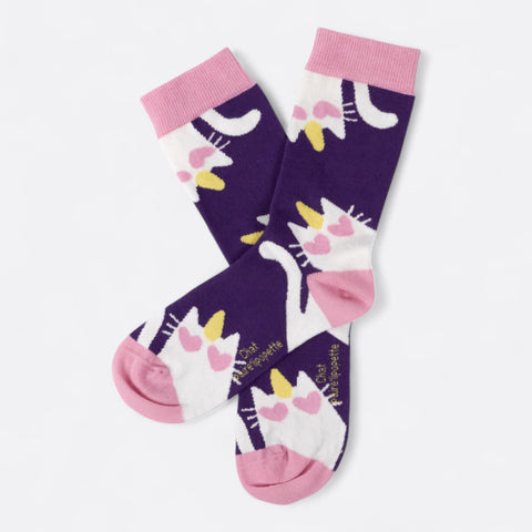 Chaussettes fantaisie CHAT PAIRE’LIPOPETTE Coton bio 1