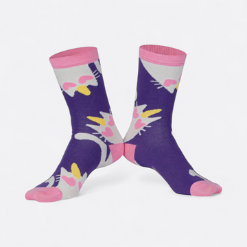Chaussettes fantaisie CHAT PAIRE’LIPOPETTE Coton bio 1