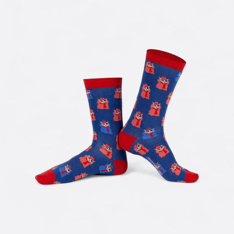 Chaussettes fantaisie CHAT PELE Coton bio 2