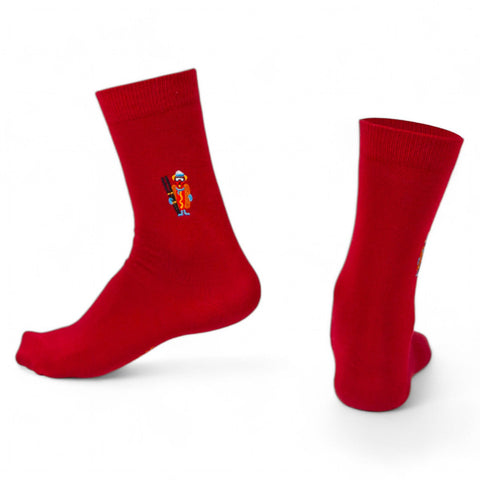 Chaussettes fantaisie COLD DOG Bordeaux Coton bio 3