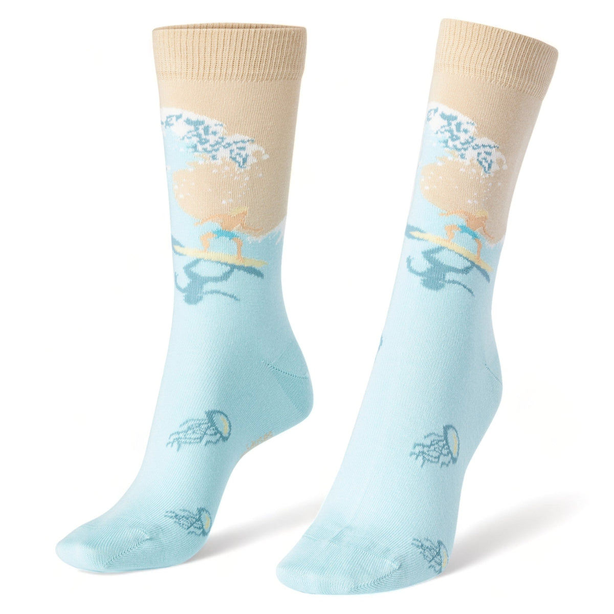 Chaussettes fantaisie DANSE AVEC LES MÉDUSES Coton bio 1
