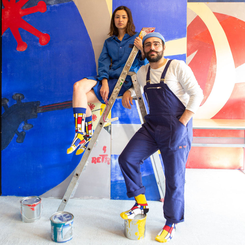 Chaussettes fantaisie DES PIET A LA TÊTE Coton bio 1