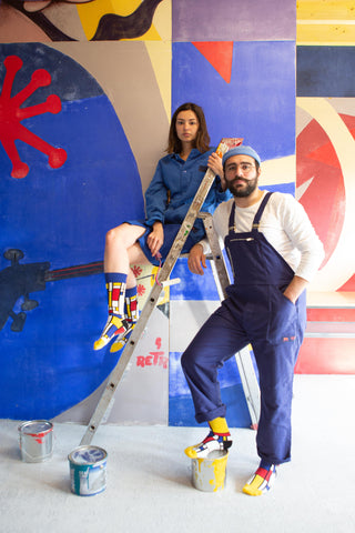 Chaussettes fantaisie DES PIET A LA TÊTE Coton bio 2