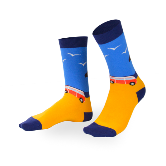 Chaussettes fantaisie DIRECTION VAN Coton bio 1