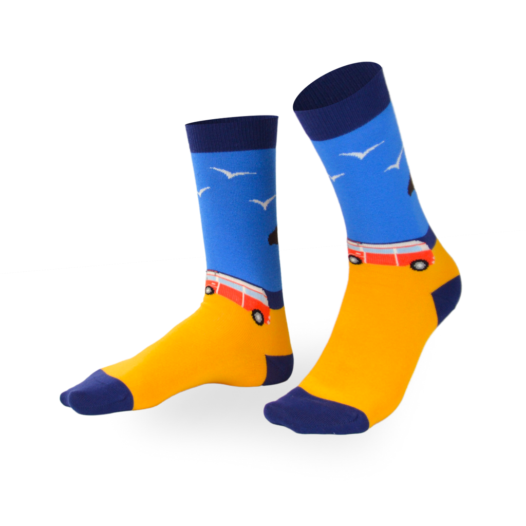 Chaussettes fantaisie DIRECTION VAN Coton bio 1