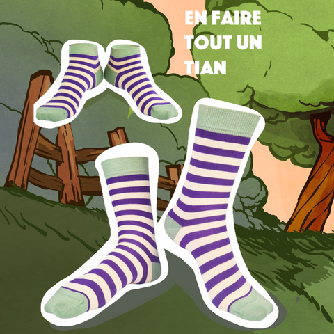 Chaussettes fantaisie EN FAIRE TOUT UN TIAN Coton bio 2