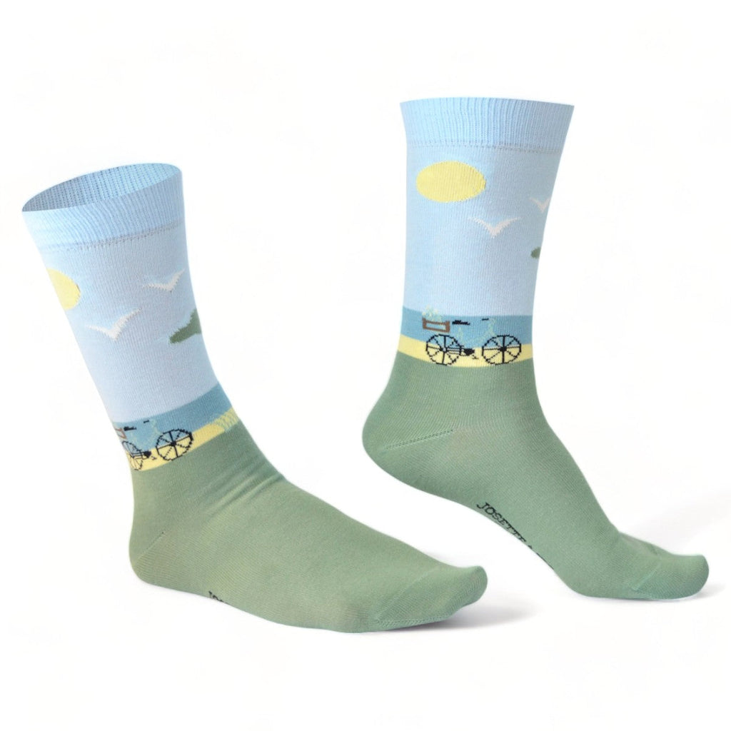 Chaussettes fantaisie EN ROUE LIBRE Coton bio 1
