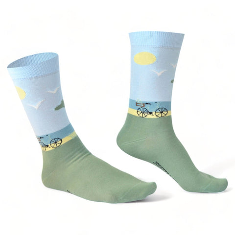 Chaussettes fantaisie EN ROUE LIBRE Coton bio 1
