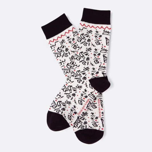 Chaussettes fantaisie ENCREE DANS LA NEIGE Coton bio 1