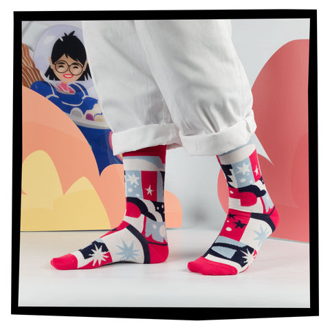 Chaussettes fantaisie ESPACE LIBRE Coton bio 6