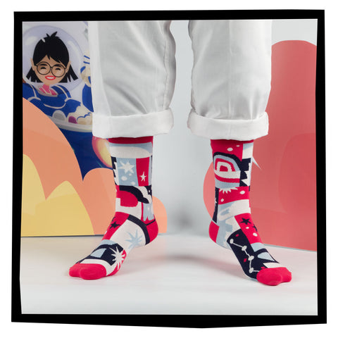 Chaussettes fantaisie ESPACE LIBRE Coton bio 4