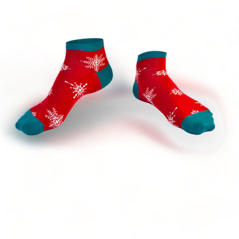 Chaussettes fantaisie FLOCONS DISCUTE COURTES Coton bio 1