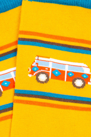 Chaussettes fantaisie FLOWER POWER HAUTES Coton bio 2