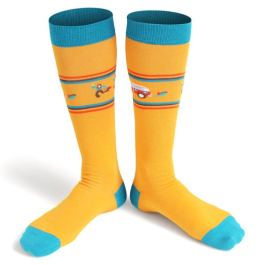 Chaussettes fantaisie FLOWER POWER HAUTES Coton bio 1