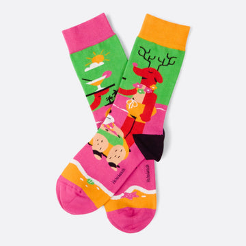 Chaussettes fantaisie HO BEACH Coton bio 1