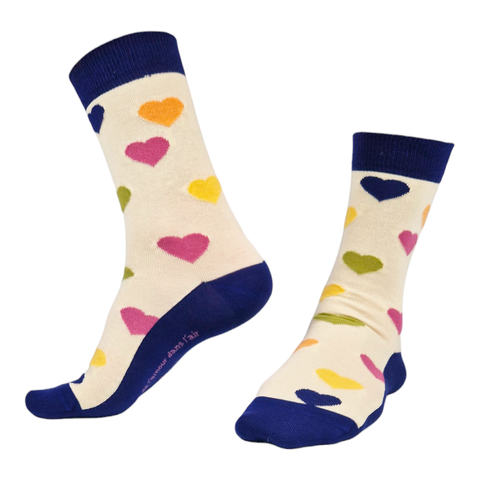 Chaussettes fantaisie IL Y A DE L’AMOUR DANS L’AIR Coton bio 1