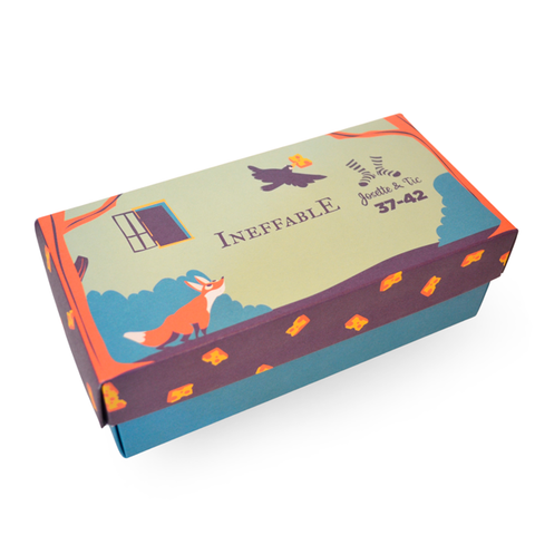 Chaussettes fantaisie INEFFABLE - coffret Fables de la Fontaine Coton bio 2