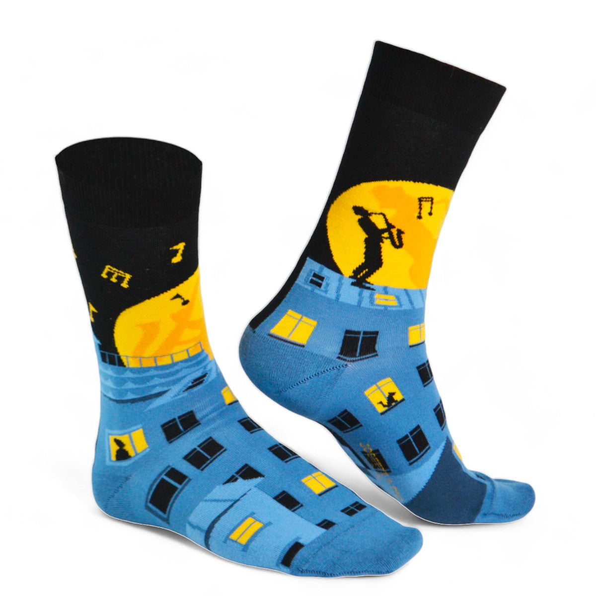 Chaussettes fantaisie JAZZ EN VILLE Coton bio 2