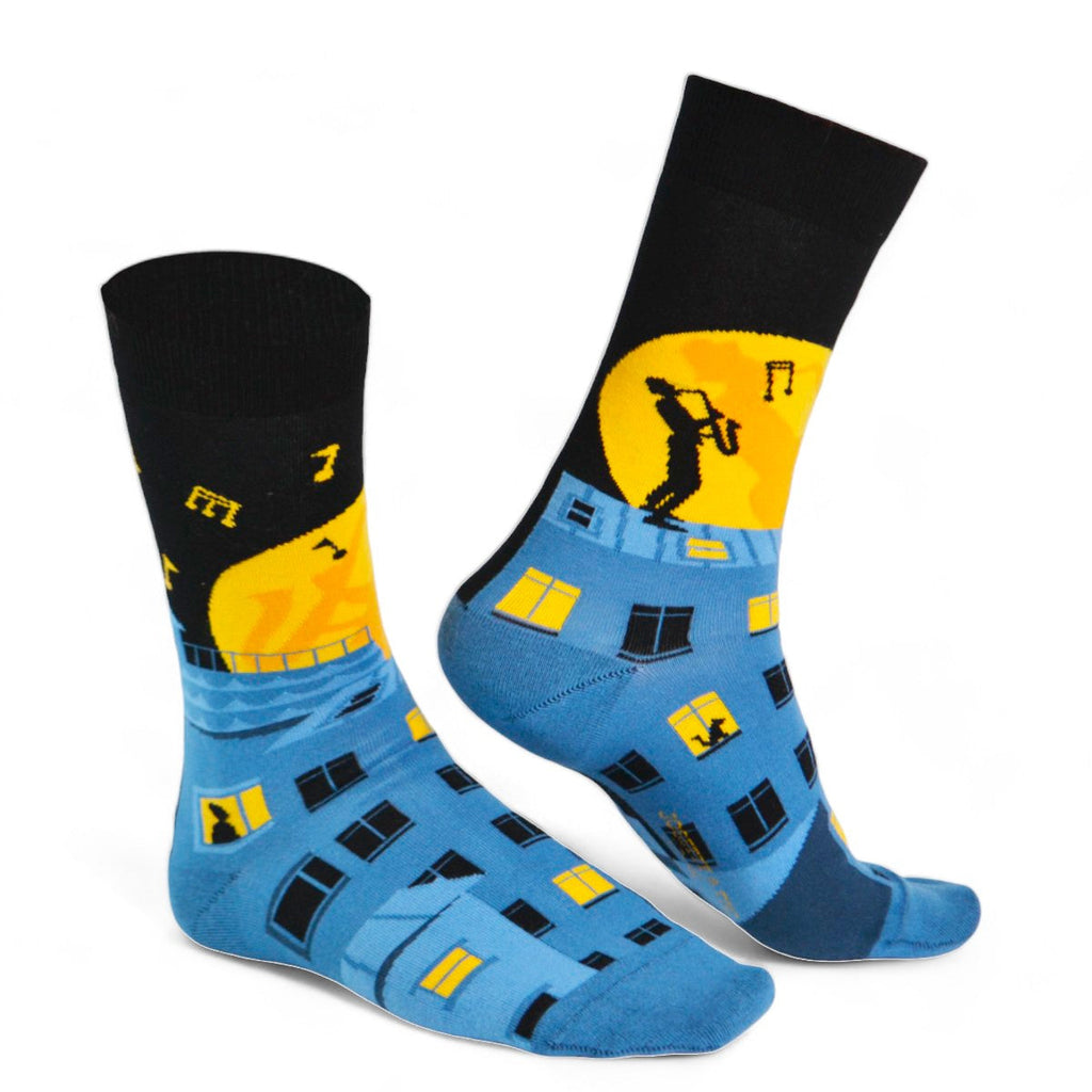 Chaussettes fantaisie JAZZ EN VILLE Coton bio 2
