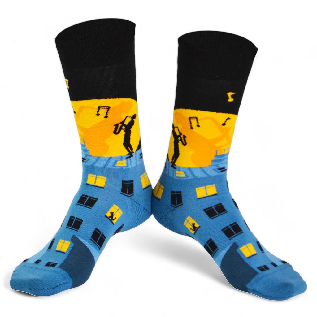 Chaussettes fantaisie JAZZ EN VILLE Coton bio 1