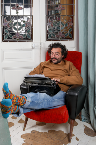 Chaussettes fantaisie JE M’EN TAMPONNE Coton bio 2
