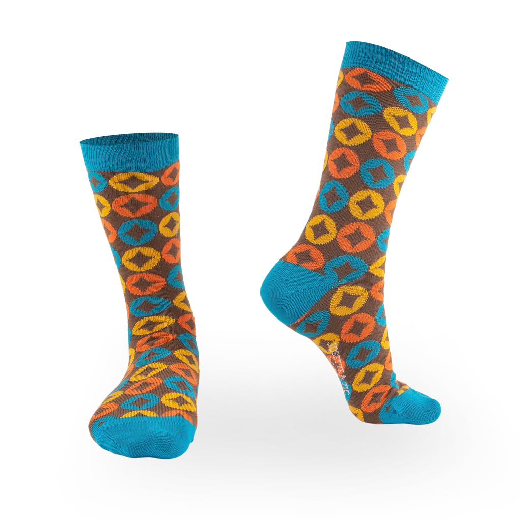 Chaussettes fantaisie JE M’EN TAMPONNE Coton bio 1