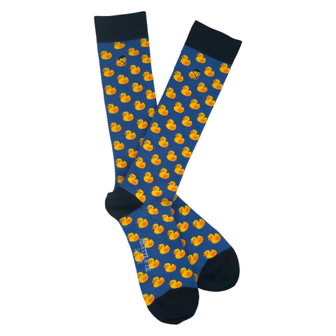 Chaussettes fantaisie JE SUIS UN VILAIN PETIT CANARD HAUTES Coton bio 1