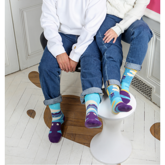 Chaussettes fantaisie JUSTE UNE LAMPEE Coton bio 2