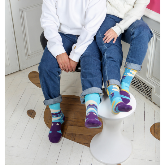Chaussettes fantaisie JUSTE UNE LAMPEE Coton bio 2