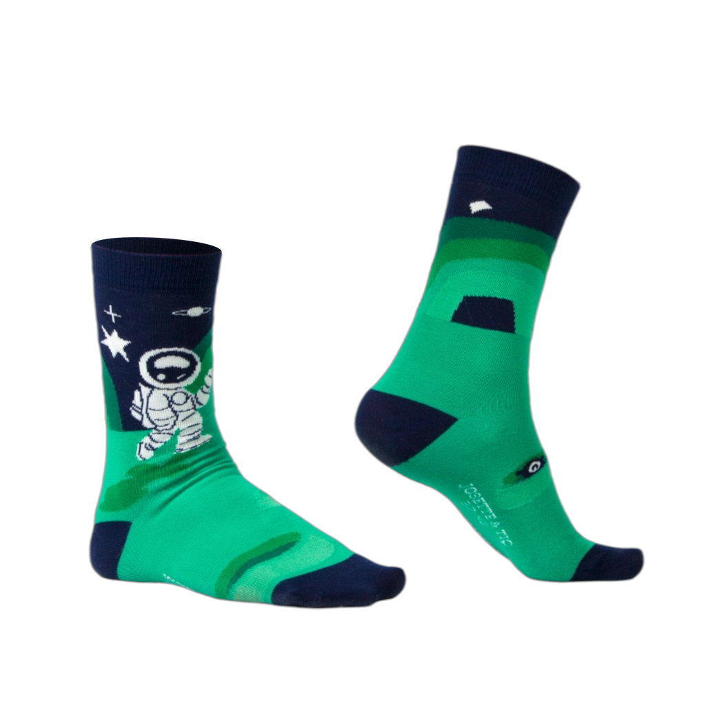 Chaussettes fantaisie LA FACE CACHÉE DE NEPTUNE Coton bio 1