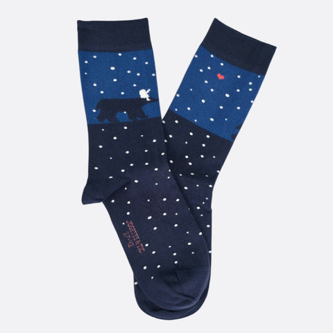 Chaussettes fantaisie LA GRANDE OURSE A DU COEUR Coton bio 1