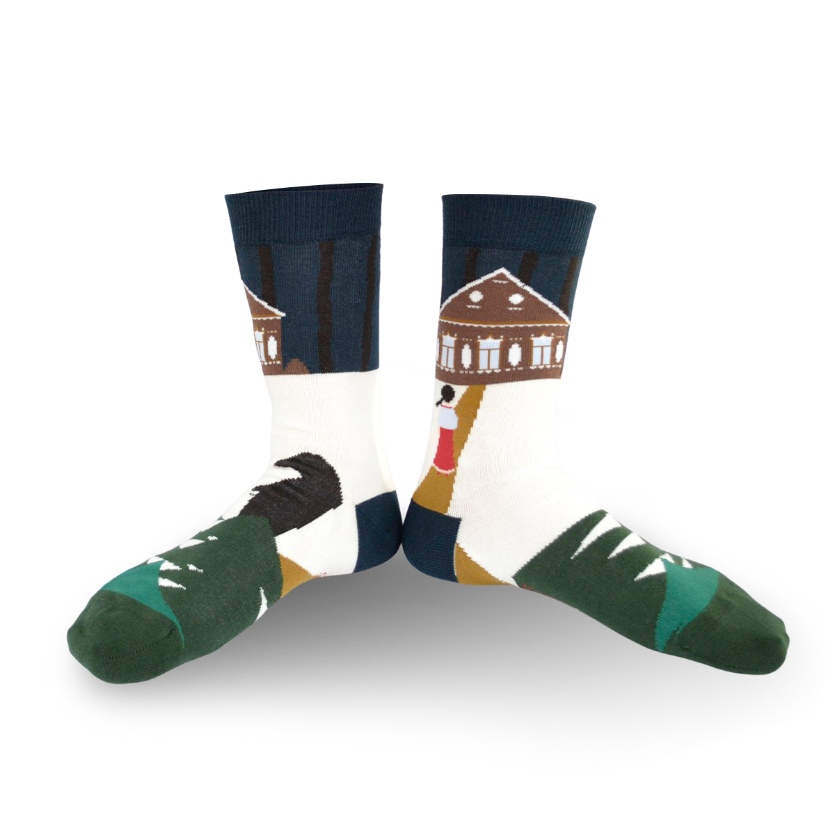 Chaussettes fantaisie LA PETITE DATCHA DANS TAIGA Coton bio 1