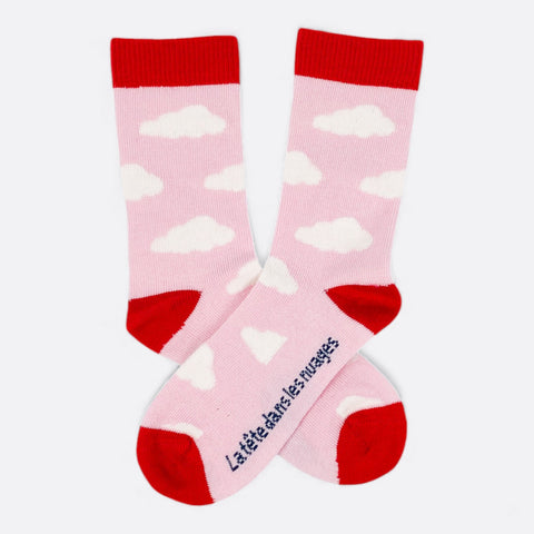 Chaussettes fantaisie LA TETE DANS LES NUAGES BAMBINS Coton bio 2