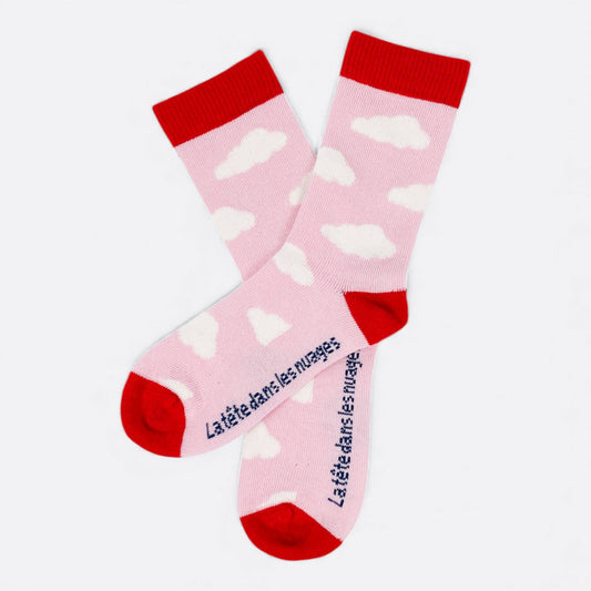 Chaussettes fantaisie LA TETE DANS LES NUAGES BAMBINS Coton bio 1