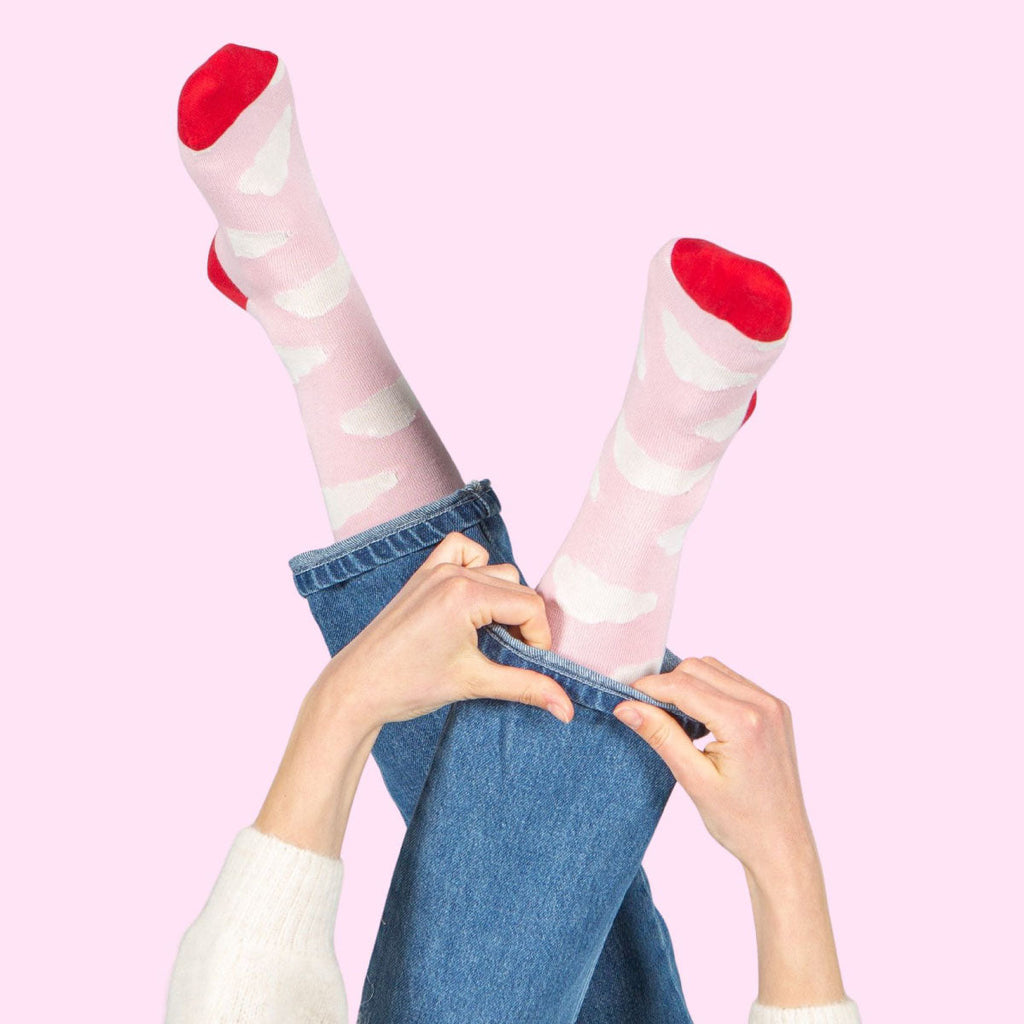 Chaussettes fantaisie LA TETE DANS LES NUAGES Coton bio 1