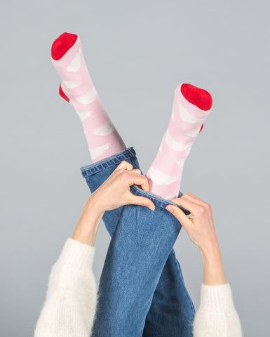 Chaussettes fantaisie LA TETE DANS LES NUAGES Coton bio 2