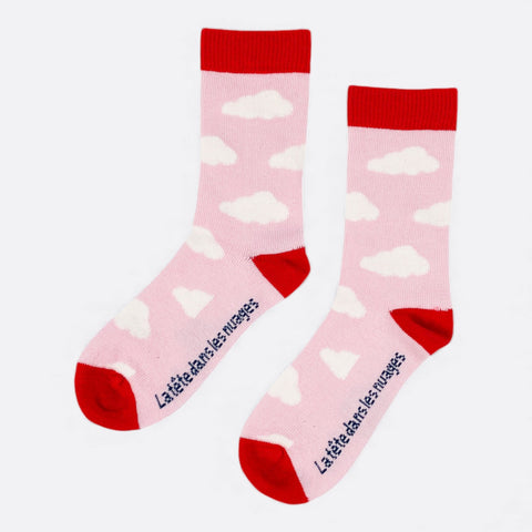 Chaussettes fantaisie LA TETE DANS LES NUAGES Coton bio 2