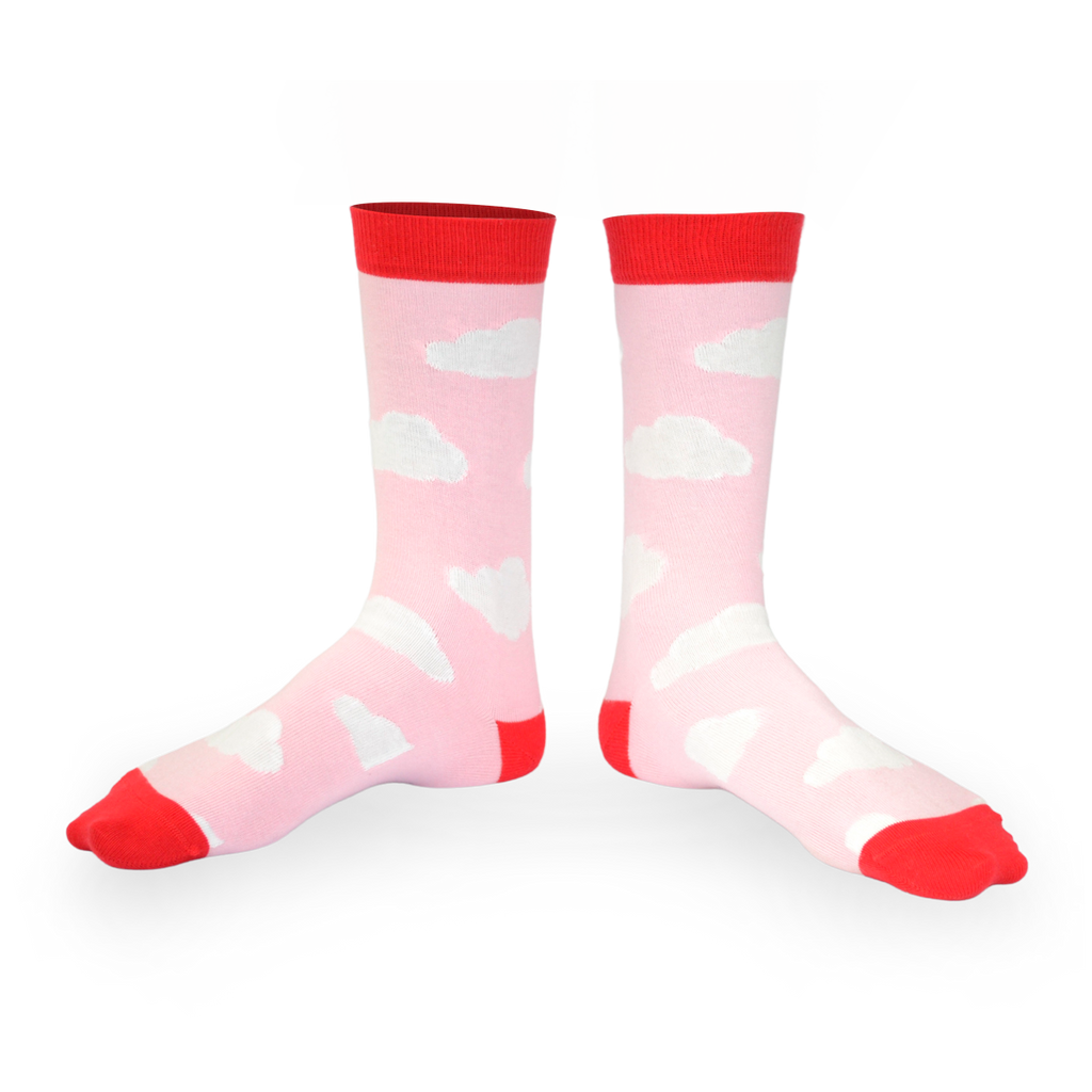 Chaussettes fantaisie LA TETE DANS LES NUAGES Coton bio 1