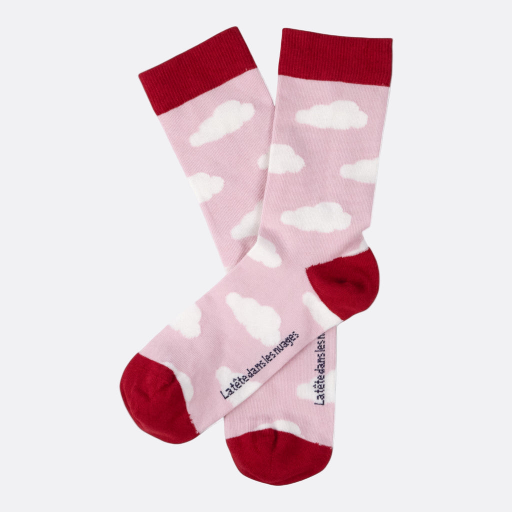Chaussettes fantaisie LA TETE DANS LES NUAGES Coton bio 1