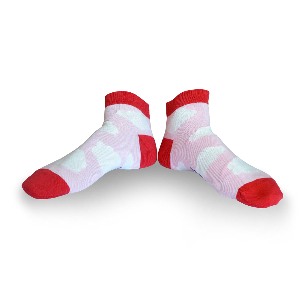 Chaussettes fantaisie LA TETE DANS LES NUAGES COURTES Coton bio 1
