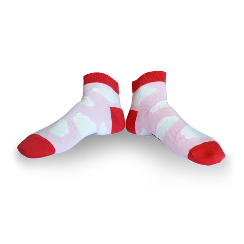 Chaussettes fantaisie LA TETE DANS LES NUAGES COURTES Coton bio 1