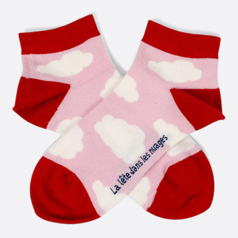 Chaussettes fantaisie LA TETE DANS LES NUAGES COURTES Coton bio 4