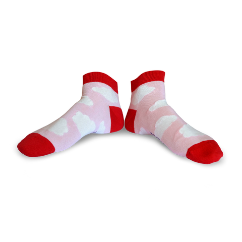 Chaussettes fantaisie LA TETE DANS LES NUAGES COURTES Coton bio 1