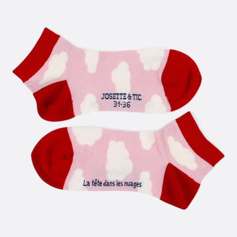 Chaussettes fantaisie LA TETE DANS LES NUAGES COURTES Coton bio 2