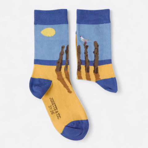 Chaussettes fantaisie LAMES BRISÉES Coton bio 2